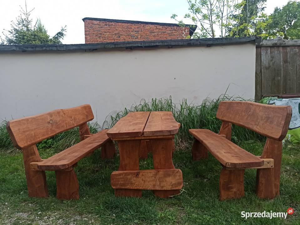 Meble ogrodowe z bali Woźniki