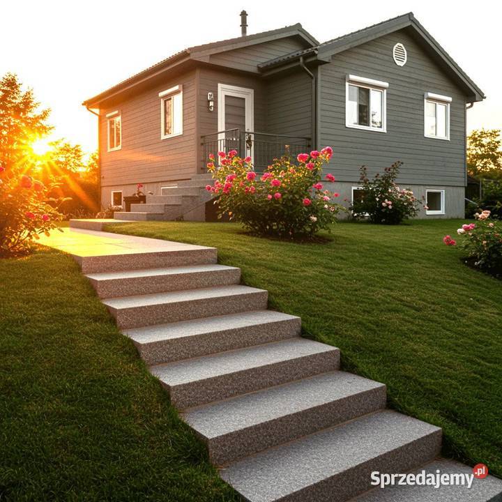 Stopień granitowy G664 płomieniowany 150x33x2 Łódź