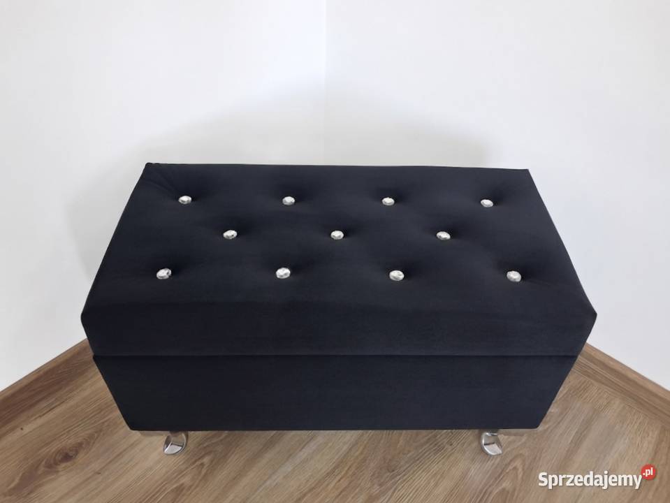Pufa tapicerowana 60x30 otwierana glamour do Stronie