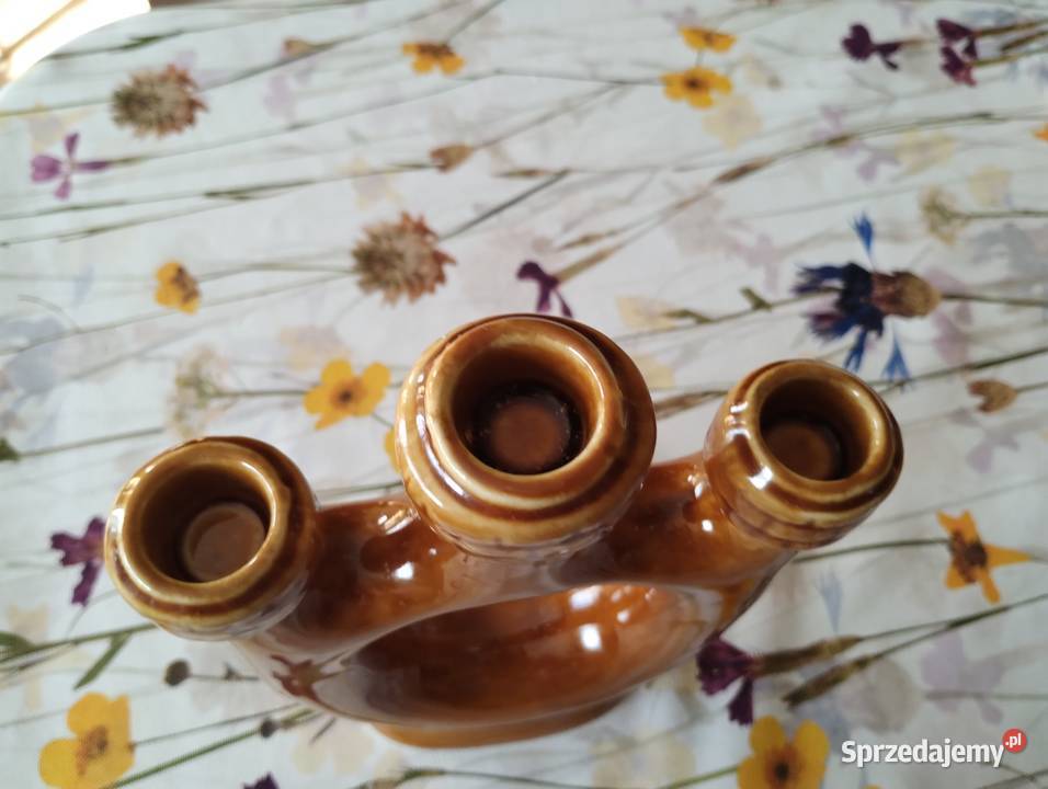 PRL świecznik Bochnia etykieta Baszta Łódź