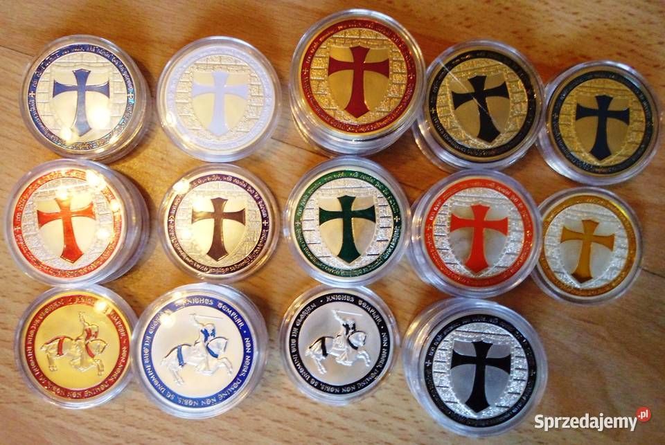 Moneta Krzyż Templariuszy Medal Numizmat Srebro Numizmatyka śląskie Sosnowiec