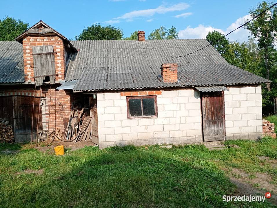 Sprzedam dom drewniany z zabudowaniami eternit lubelskie