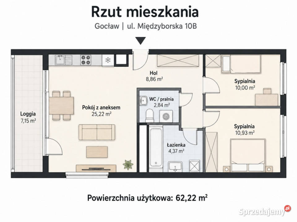wwwmiedzyborska10b 3 pokoje bezpośrednio stan Piętro 3 Warszawa