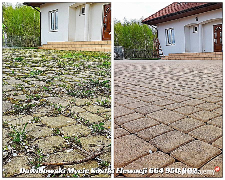 Mycie kostki brukowej elewacji polbruku Mycie elewacji i prace wysokościowe pomorskie Kościerzyna