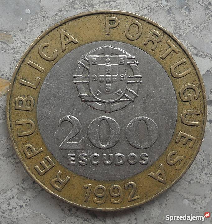 PORTUGALIA200 ESCUDOS1992 r mazowieckie Legionowo