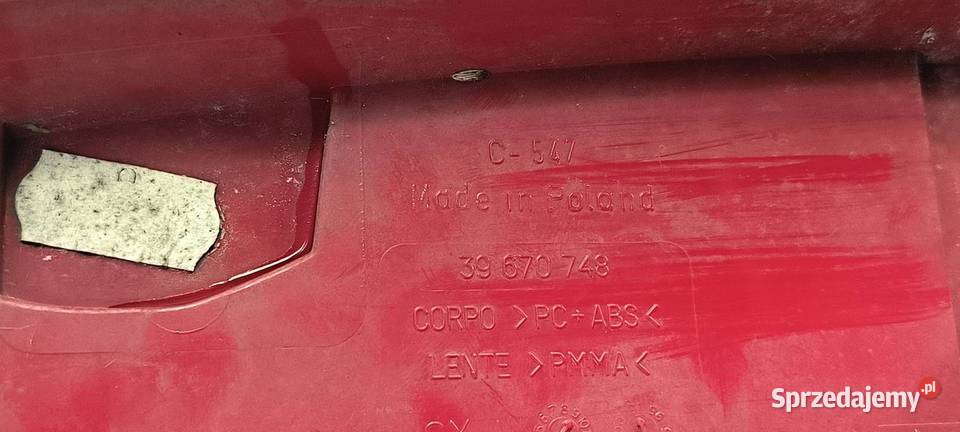 LAMPA LEWA TYŁ FIAT SEICENTO 39670748