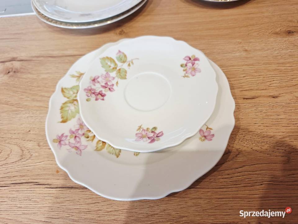 Zestaw porcelana Krautheim talerzyk i podstawek warmińsko-mazurskie sprzedam