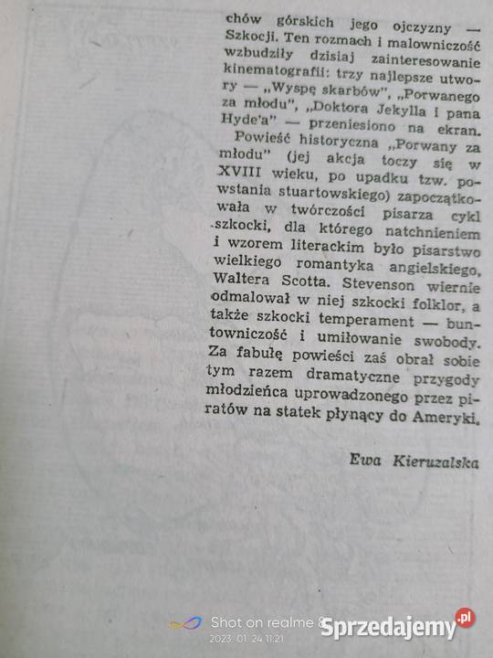 Stevenson Porwany młodu księgarnia antykwariat Warszawa
