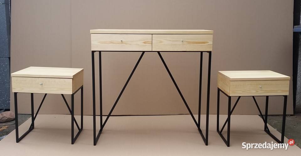 Stoliki konsola sosna loft