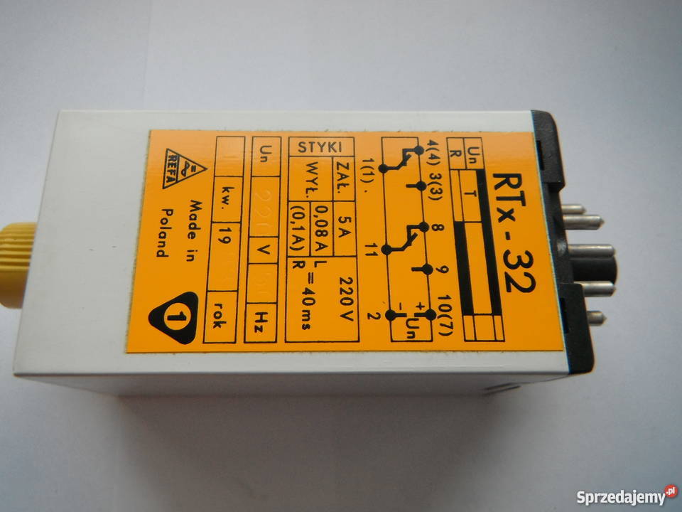 RTx32 Przekaźnik czasowy x1h 220V 50Hz nastaw Chlewiska sprzedam