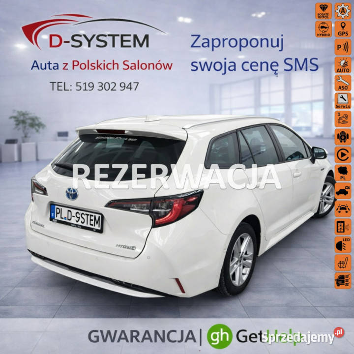 Toyota Corolla Salon Polska 18 HYBRID 1wł z gniazdo SD Białystok