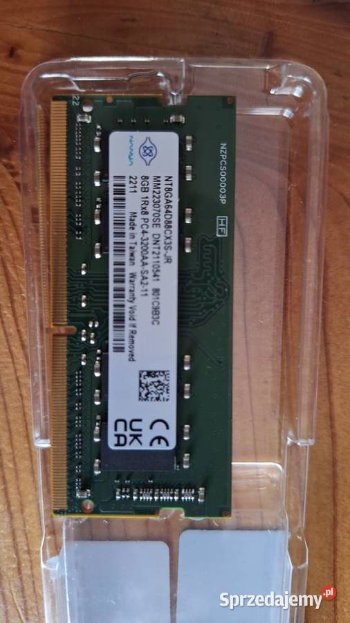 Pamięć RAM do laptopa DDR4 NANYA 8GB 3200MHz Pozostałe śląskie
