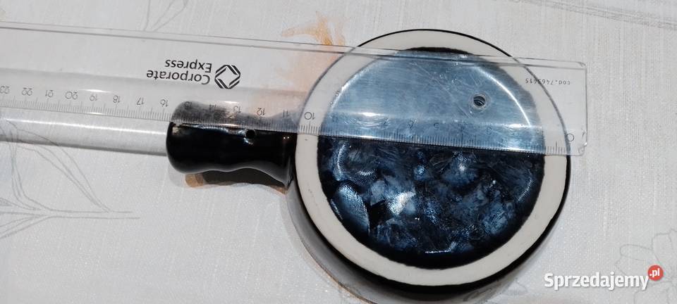 Talerz do ślimaków naczynie porcelana czarna 12 małopolskie Wieliczka