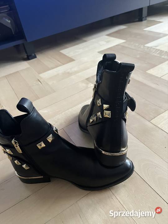 Copenhagen Shoes Ollie czarne botki ze złotymi sprzedam