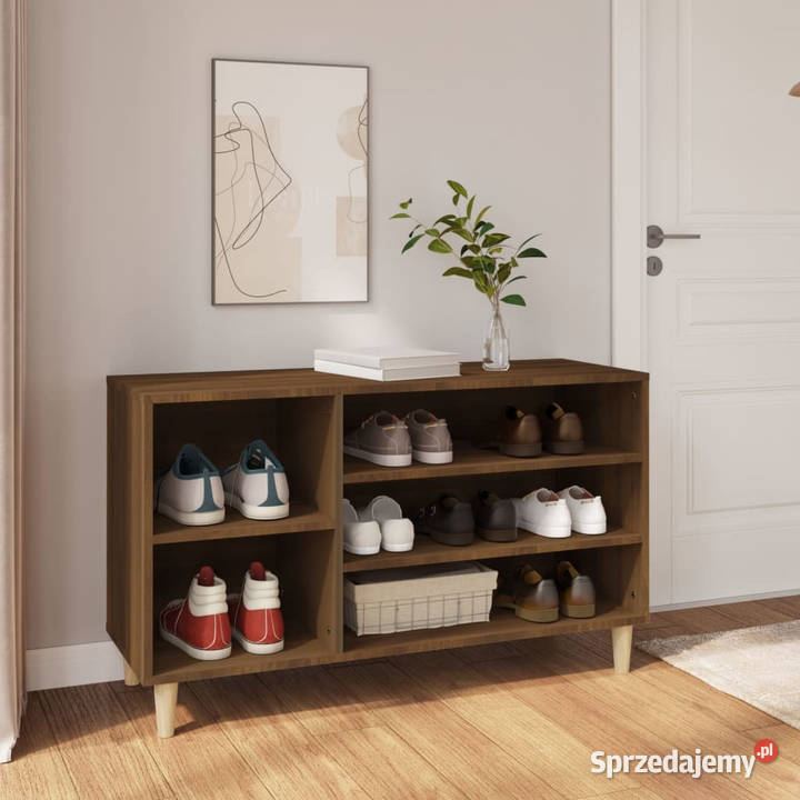 Szafka na buty brązowy dąb 102x36x60 WM819747 mazowieckie Warszawa