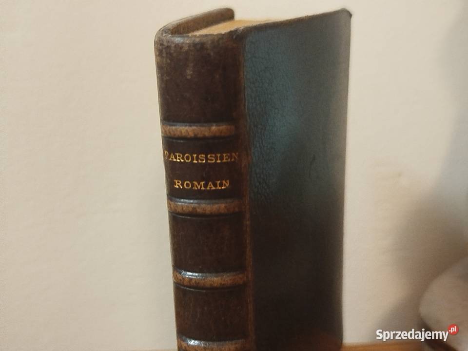 Stary Modlitewnik Mszalik Skóra Antyk XIX Wiek Szczecin