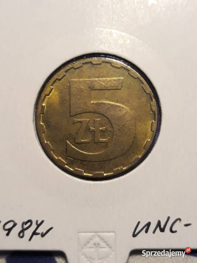 5 złotych 1987 r około mennicze Konin