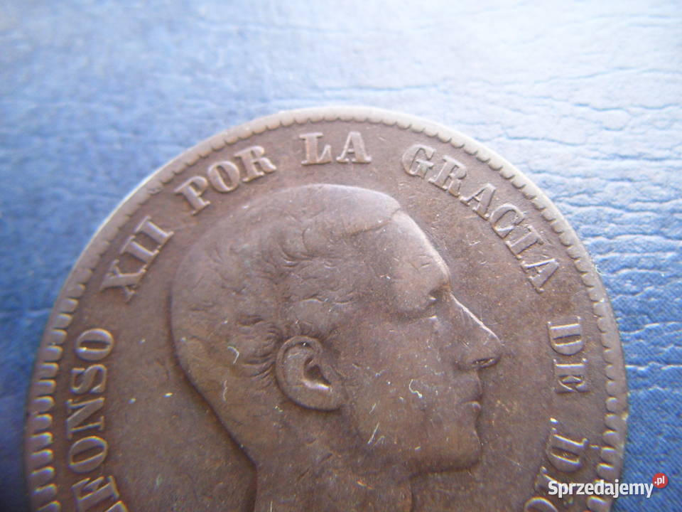 Stare monety 10 centymów 1878 Hiszpania Lesko