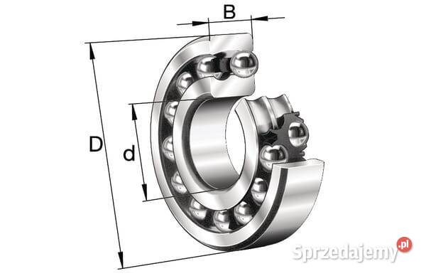 Łożysko kulkowe samonastawne 15x35x11 mm INAFAG
