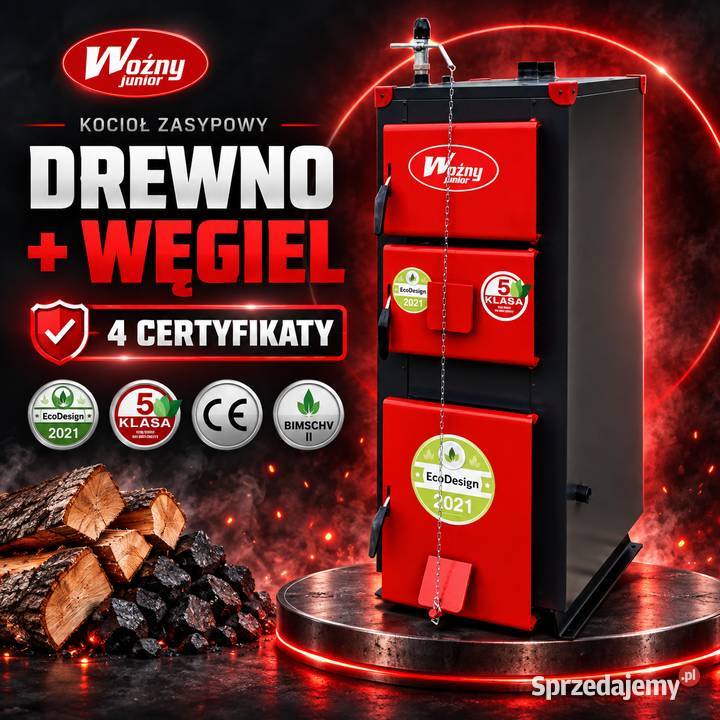 Kocioł piec co na węgiel 13kW 150m2 5 klasa