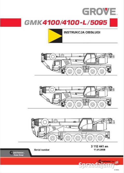 Grove GMK 4100 4100L 5095 instrukcja obsługi Kielce