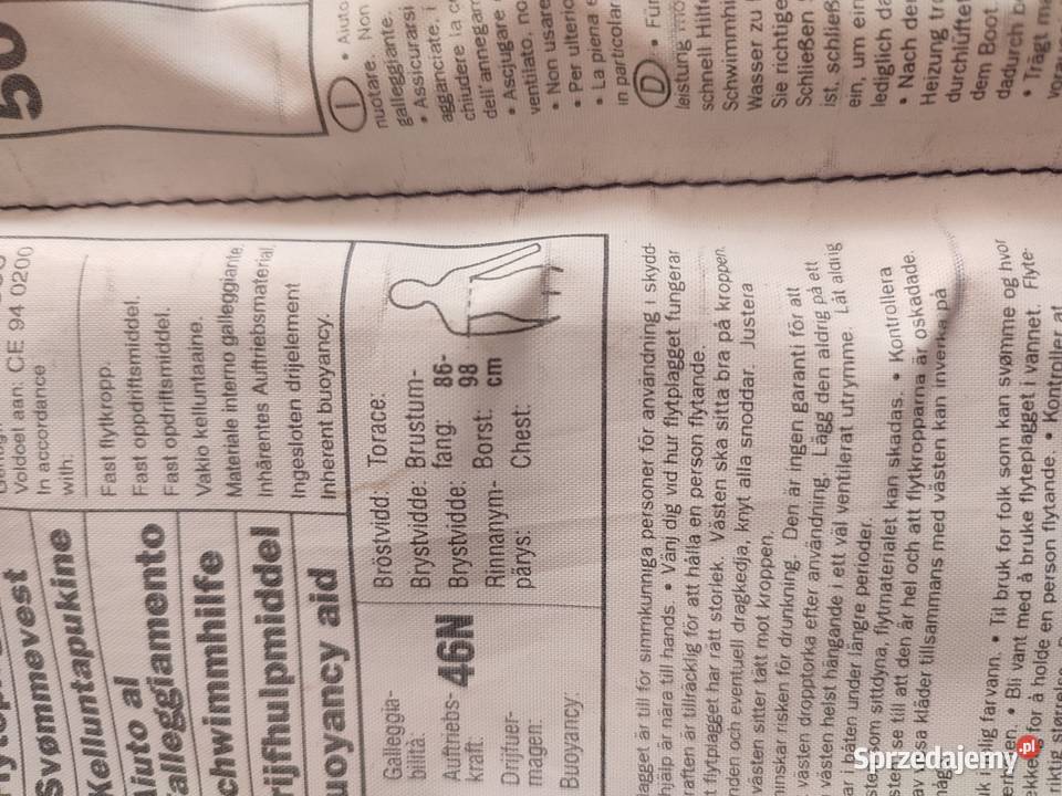 Kamizelka asekuracyjna Compass 4060 zachodniopomorskie Koszalin sprzedam