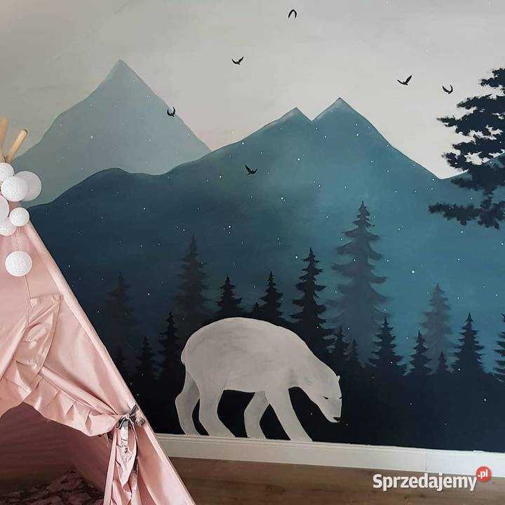 Malowanie na ścianach mural w pokoju dziecięcym Tapety podkarpackie Stalowa Wola
