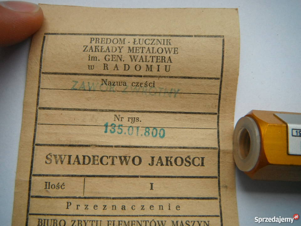 Zawór zwrotny Łucznik 612G14A Nowy 13501800 mazowieckie