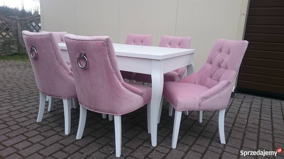 Krzesło pikowane tapicerowane z kołatką glamour pomorskie Starogard Gdański sprzedam