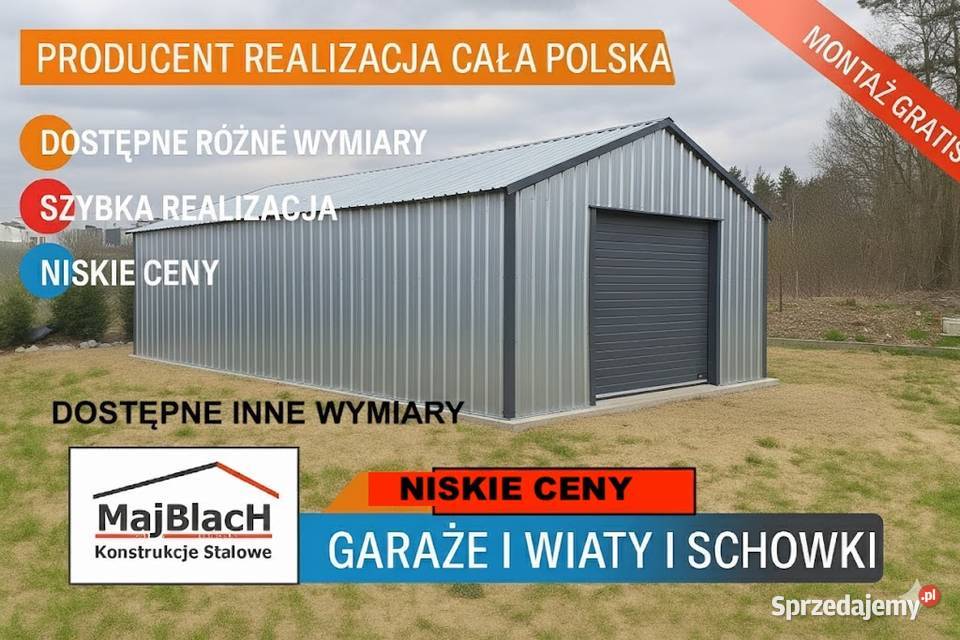 Garaż Blaszany Ocynkowany MAGAZYN Schowek Gorzów Wielkopolski