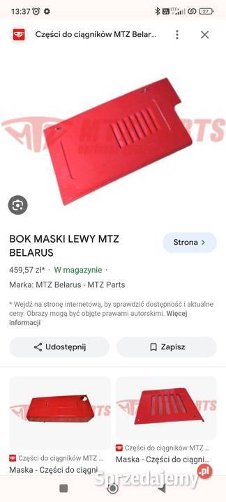 Osłony boczne Belarus 820 dwie strony podlaskie Kolno