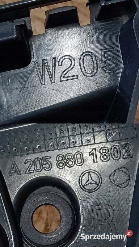 MERCEDES CKLASA W205 ŚLIZG MOCOWANIE zderzaka