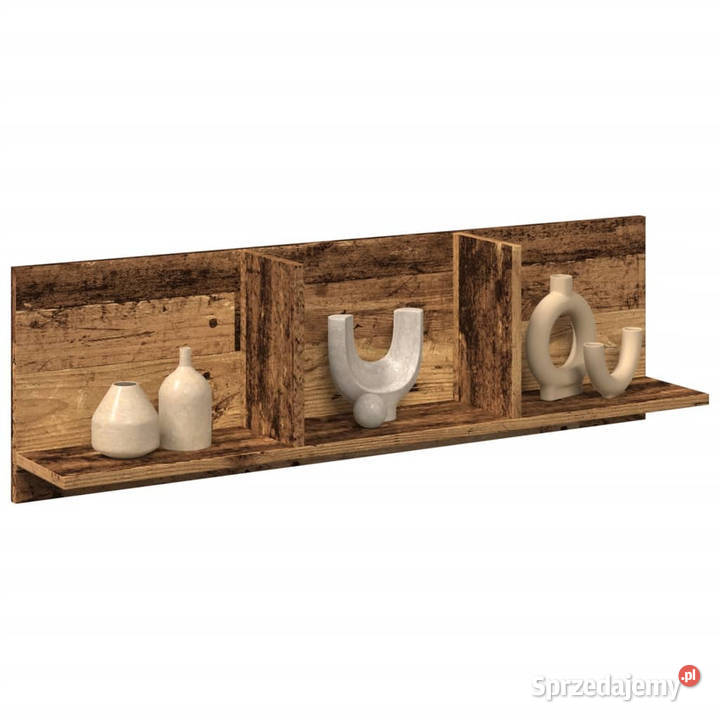 Półka ścienna 100x165x30 stare drewno WM854866 Warszawa