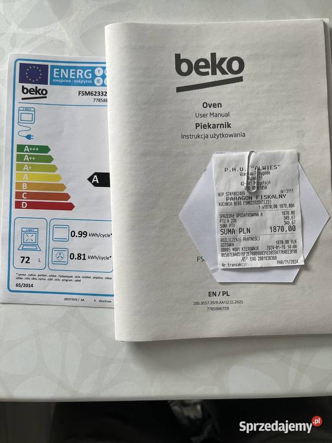 Kuchenka Beko Kuchenki i piekarniki Wręczyca Wielka