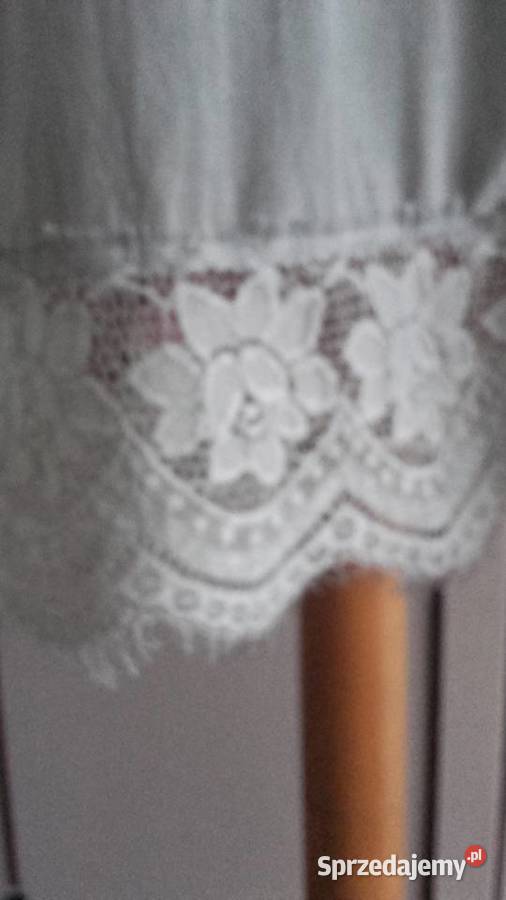 WŁOSKA TUNIKA Z WISKOZY Z KORONKĄ r 48 szary/srebrny Piła