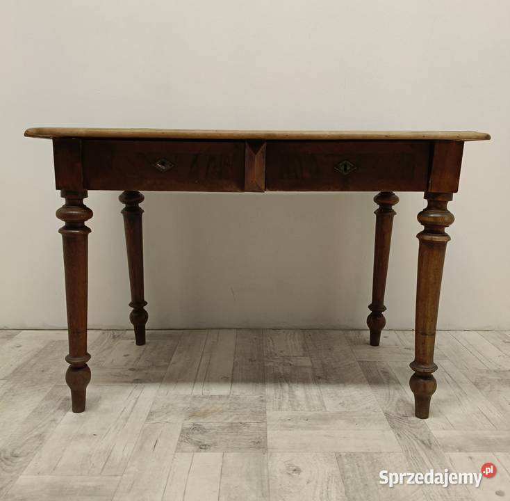 stół wiejski drewniany wintage sosnowy blat