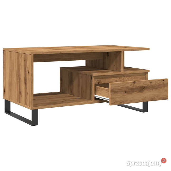Stolik kawowy dąb artisan 90x49x45 materiał Warszawa