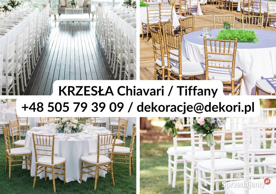 Krzesła Chiavari Złote Gdynia Gdańsk Sopot pomorskie sprzedam
