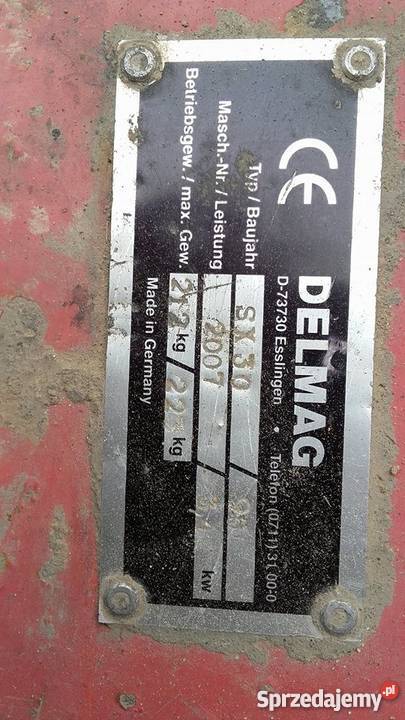 Płyta do zagęszczarki Delmag lubelskie Godziszów