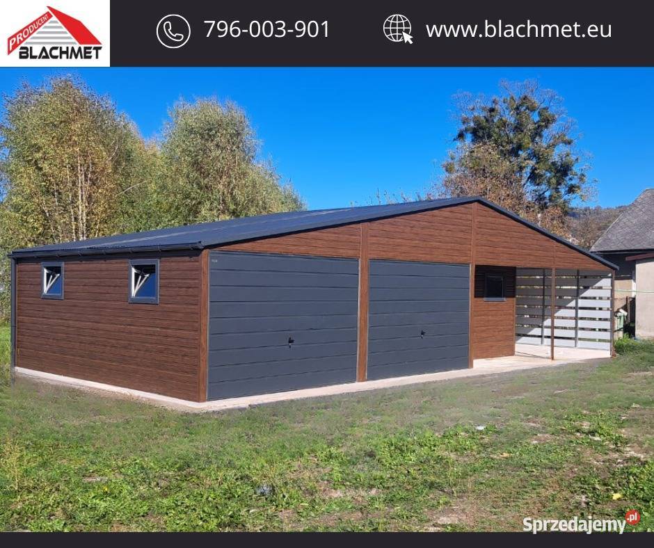 Garaż Blaszany 13x6 hala wiata profil okno drzwi 78m2 Wrocław