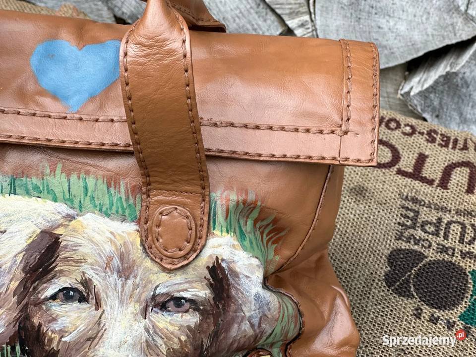 Torebka do ręki Ręcznie Malowana Hand Made 36cm Warszawa