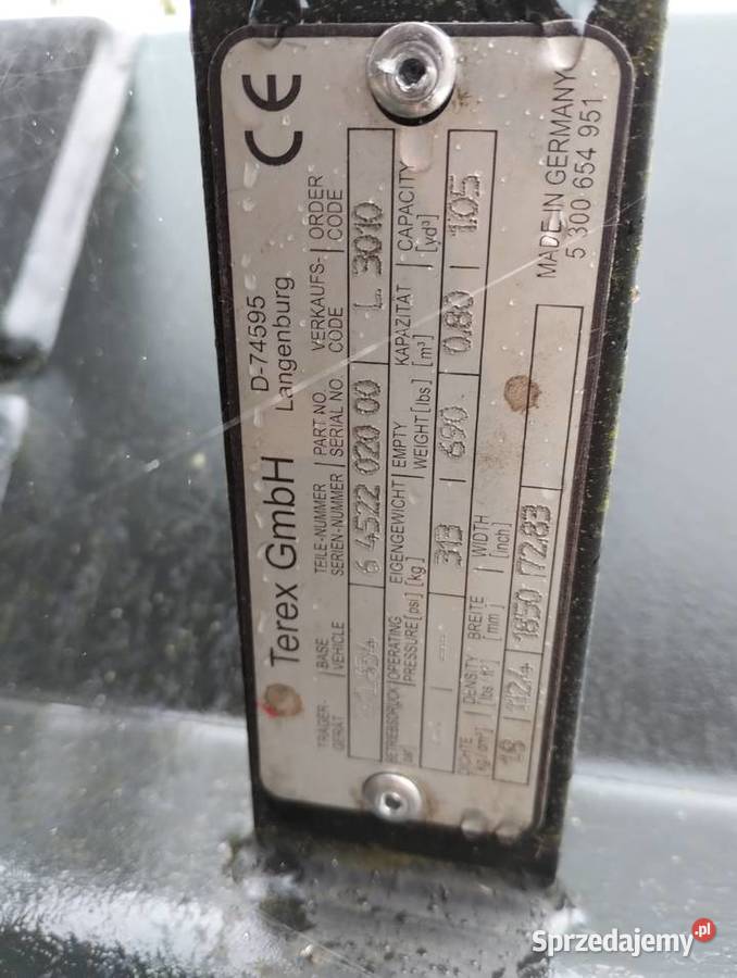 Łyżka terex yanmar schaeff Pozostałe Chmielnik sprzedam