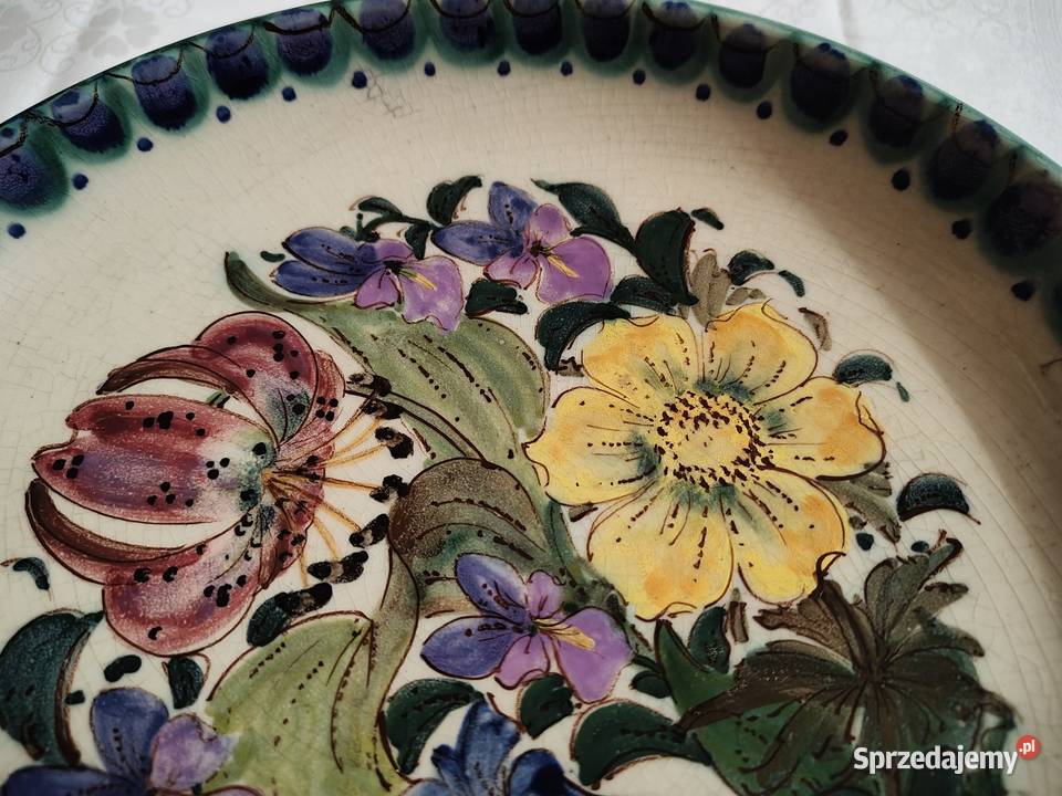 Talerz na ścianę ręcznie malowany Legnica sprzedam
