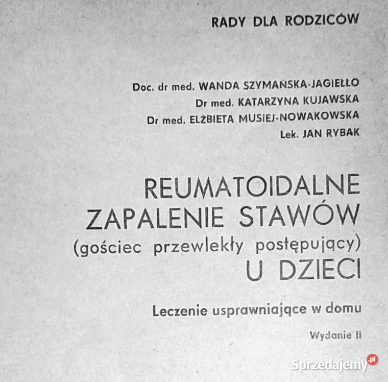 Reumatoidalne zapalenie stawów u dzieci W lubelskie Chełm sprzedam