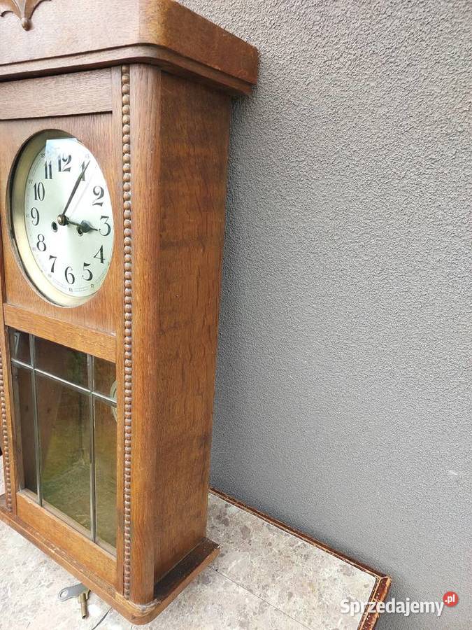 231 Stary zegar ścienny przedwojenny sprawny bez Antyki, Sztuka, Kolekcje pomorskie