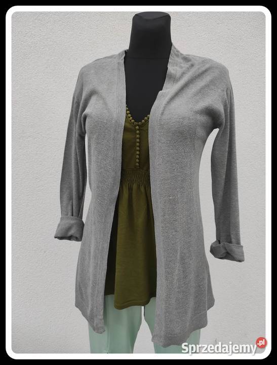 Mini zestaw kardigan narzutka bluzka oliwkowa 36 Odzież damska Płock
