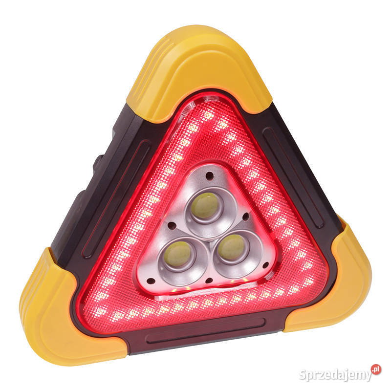 TRÓJKAT OSTRZEGAWCZY LED AKUMULATOROWY 3 LED sprzedam