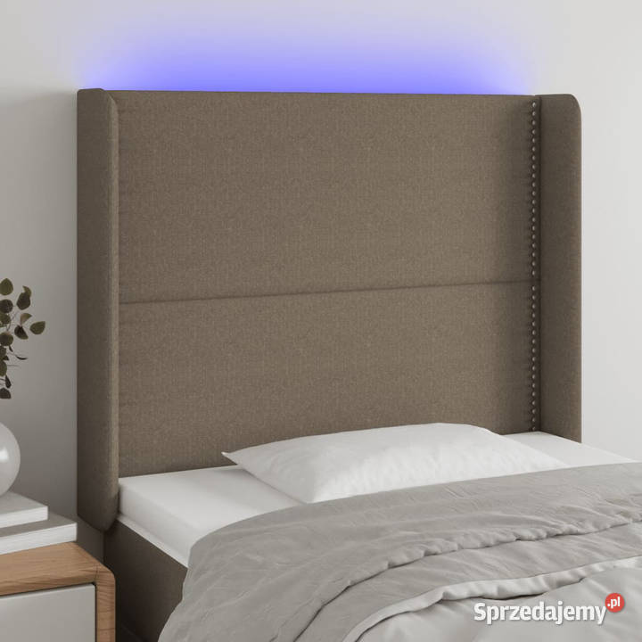 Zagłówek do łóżka z LED taupe 103x16x118128 Warszawa