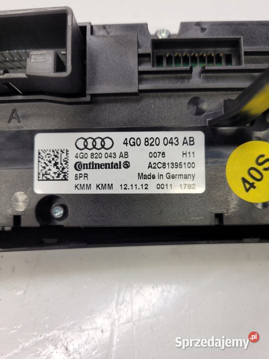 PANEL KLIMATRONIK AUDI A6 C7 A7 4G0820043AB śląskie Przystajń sprzedam
