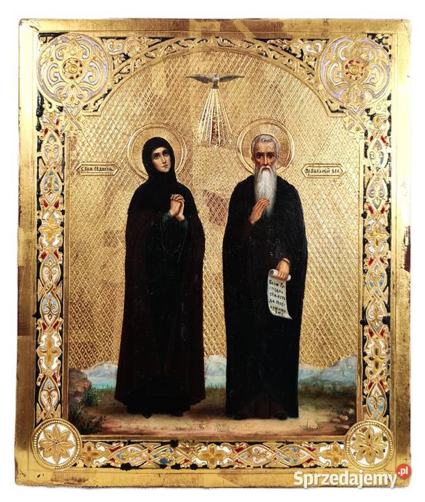 Ikona Święta Eudokia Święty Pachomiusz Wielki Warszawa